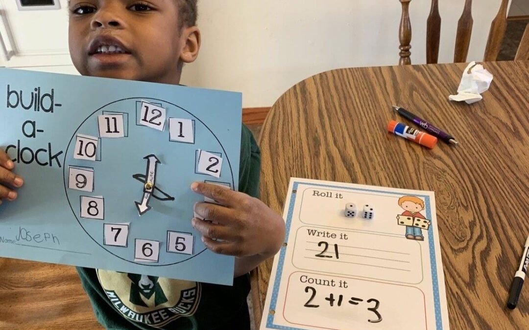 K4 students learn the letter “T”